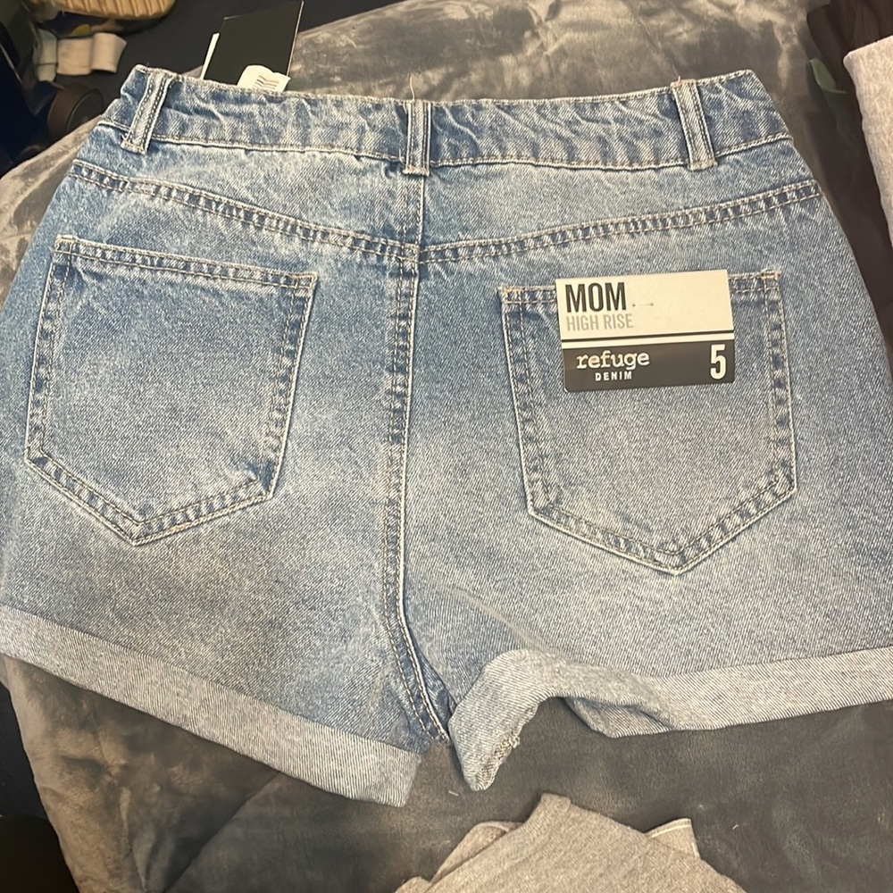 MOM HIGH RISE DENIM SHORTS - Picture 2 of 2
